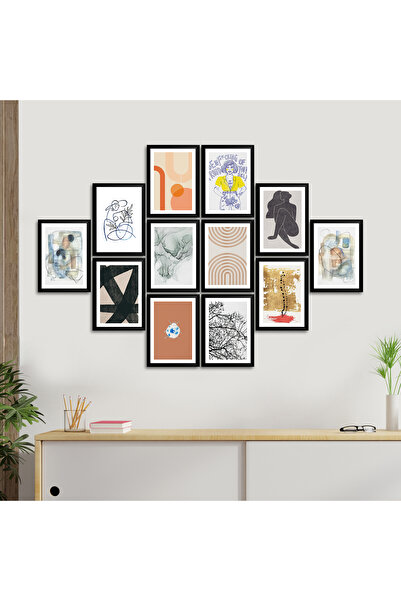 Asey Home 12 Parça Çerçeve Görünümlü Mdf Tablo Seti Asey-12-2028