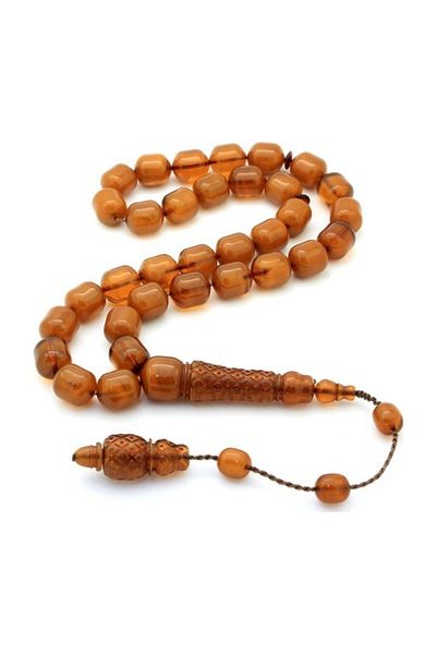 RD EKOAVM Powder Amber Rosary - Capsule Cut Imame Hbt-1004