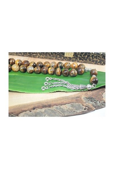 RD EKOAVM Three Tassel Moon Star Tip Globe Cut 10 mm Rosary Turtle Eye Rosary Rdt2230