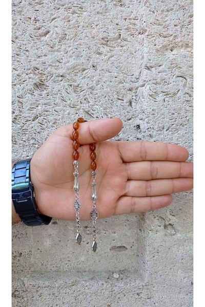 RD EKOAVM Zaza Prayer Beads - 7*10 Mm Acrylic Made Honey Yellow