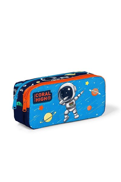 Coral High Παιδική τσάντα στυλό δύο τμημάτων Navy Blue Astronaut 12058