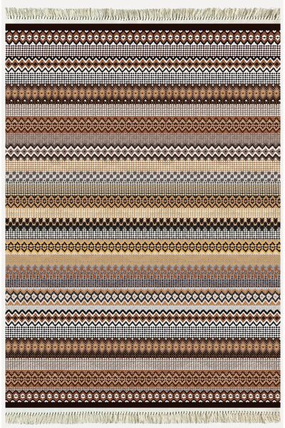 kilim home سجادة قطنية 3622 زخارف تقليدية عرقية ديكور حديث سجادة منسوجة قابلة...