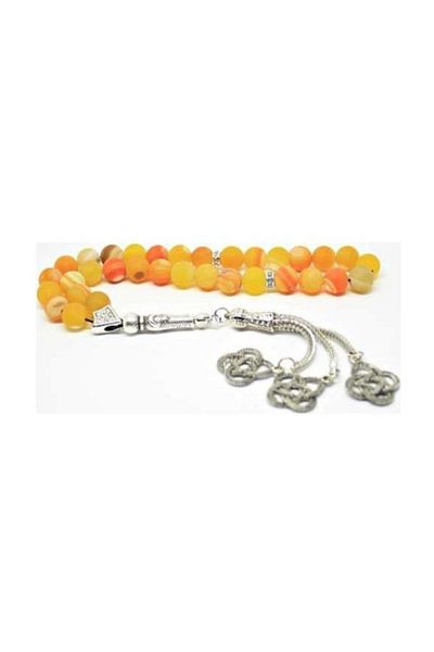 RD EKOAVM Nurberk Striped Agate Stone Rosary Real Natural Stone Rosary