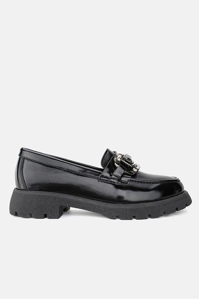 TUNAELLİ Lofer din piele neagră - piele naturală, mărimea 36-41 pantofi de damă