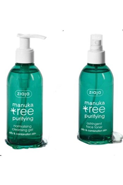 Ziaja Manuka Ağacı Özlü Akneli Cilt Tonik 200 ml ve Akneli Cilt Temizleme Jel...