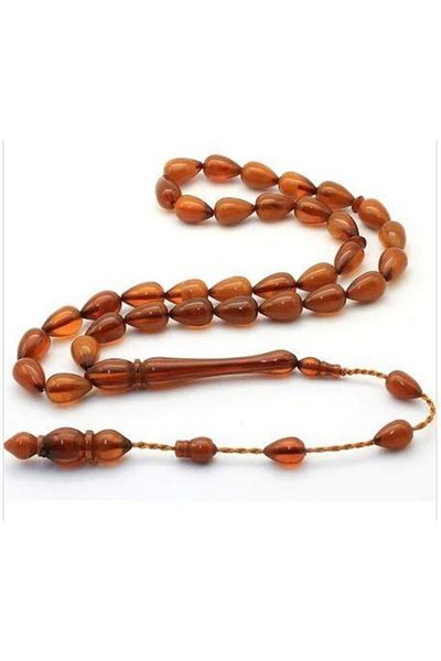 RD EKOAVM 12 Color Assorted Drop Cut Polish Amber Prayer Beads