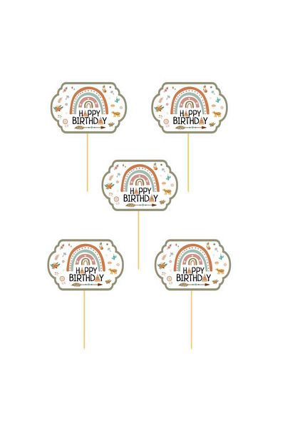 kidspartim Set of 5 Retro Themed Speech Bubble Gilded