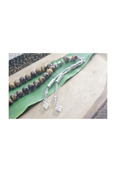 RD EKOAVM 8 mm Globe Cut Double Tassel Rosary Turtle Eye - Rdt2149