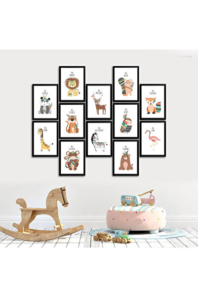 Asey Home 12 Parça Çerçeve Görünümlü Mdf Tablo Seti Asey-12-2392