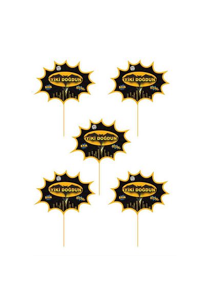 kidspartim 5-Piece Bat Themed Speech Bubble Set