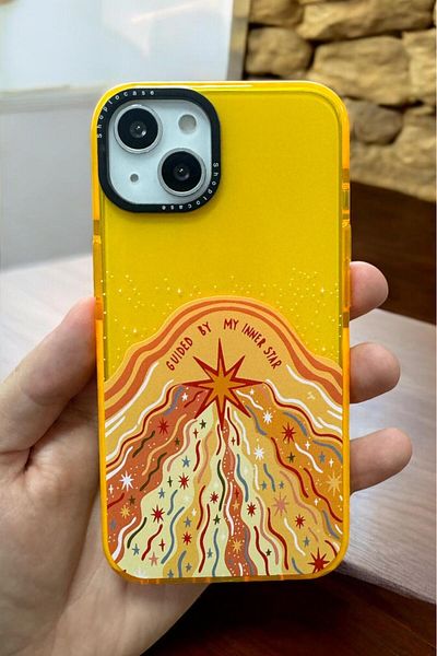 shoptocase حافظة هاتف متوافقة مع هاتف iPhone 13 My Star Power الخردل مع حماية فائقة الحواف