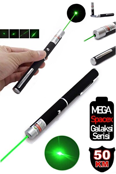 Wolfberry Klm-1001 Mega Spacex Galaxy Serisi Yeşil Lazer Pointer 300 Mw 50 Km...