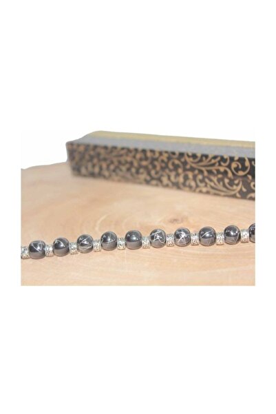 RD EKOAVM 8 ملم مطرز الهيماتيت زازا مسبحة مع طرف نجمة القمر زازا مسبحة Rdt2410