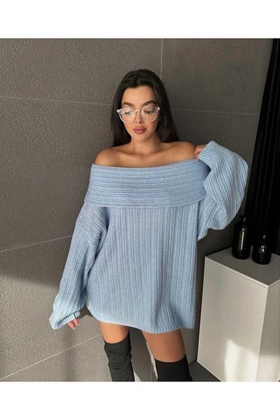KNİTİCAL TEKSTİL Textil Knitical - Pulover sezonier cu umeri