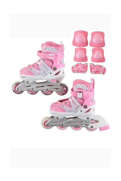 CAN 31-34 Pink Skate Adjustable Knee Pad Elbow Pad Set