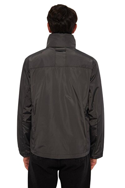 GHASSY CO. Ανδρικό κρυφό γιακά με κουκούλα με επένδυση 3D με φορητή τσάντα αντιανεμικό αδιάβροχο