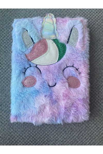 BLA GROUP Cute Plush Unicorn Notebook, Memory Book, Memory Book, Diary