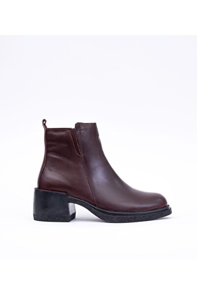 Bulls & Gulls Hakiki Deri Ökçeli Kauçuk Taban Kadın Bot