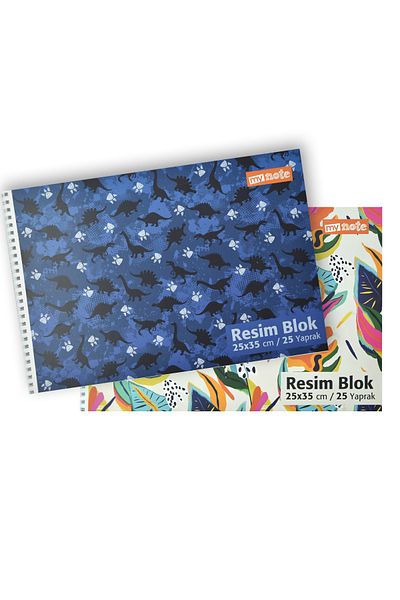 Kids Like 25X35 cm Leaf Spiral Checked Picture Notebook - Quality 1 Piece