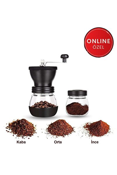 Coffee Factory Pro Çekirdek Kahve Değirmeni & Manuel Seramik Kahve Öğütücü / ...