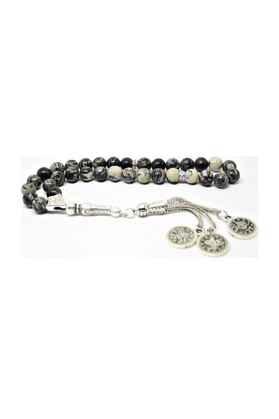 RD EKOAVM Real Natural Obsidian Rosary - Stone Detailed Rosary