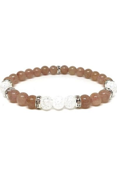 RD EKOAVM Strawberry Quartz and Najaf Stone Bi Bracelet
