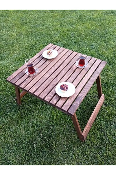 BİRAYSE Birayse Ahşap 60X60 Katlanır Piknik ve Kamp Sehpası