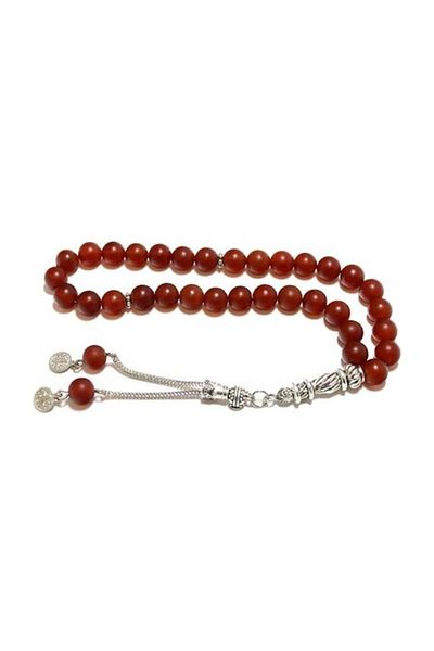 RD EKOAVM Matte Brown Rosary with Agate Stones