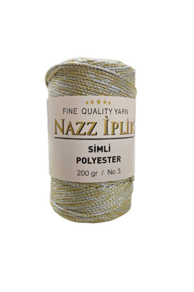 Nazz Fir de tricotat manual din poliester cu sclipici 200 gr
