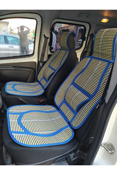 BTM OTOMOTİV Oto Hasır Bambu Minder Ön İkili Takım Bel Destekli Terletmez WF-...