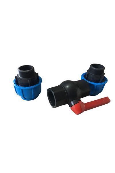 JETPLAST 63" Coupling Valve 63pcs PVC Ball Valve