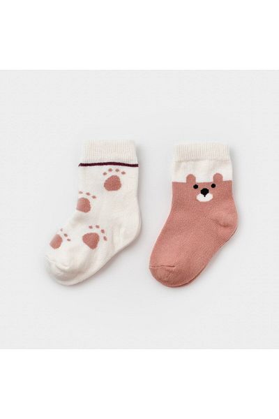 Biorganic Happy Bear 2-Piece Baby Socks 68413
