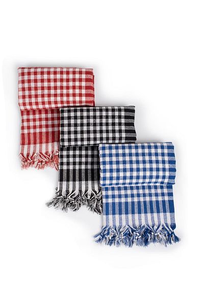 Morlay 3 Pieces of Tableware Cloth - Picnic and Table Cloth, Cotton, Tie-Up, 170x170 cm