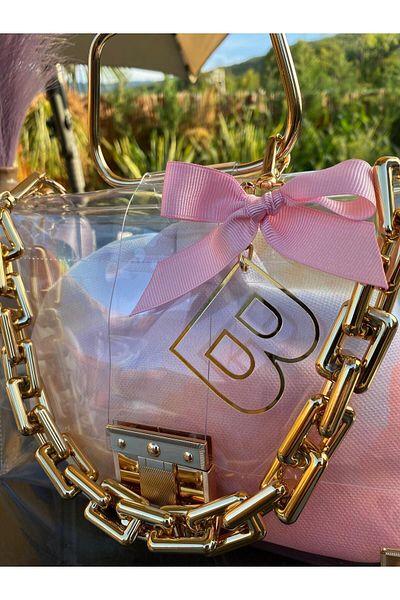 AREV BAGS Colorful Transparent Bag with Chain Strap