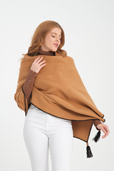 VEGA MODA Γυναικείο σάλι ώμου με ζιβάγκο - ραμμένο και χωρίς σχέδιο