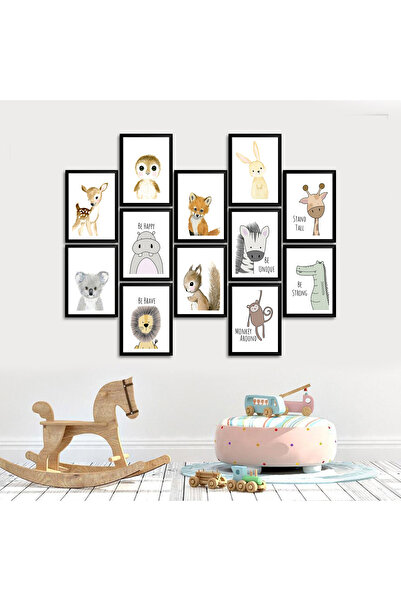 Asey Home 12 Parça Çerçeve Görünümlü Mdf Tablo Seti Asey-12-2396