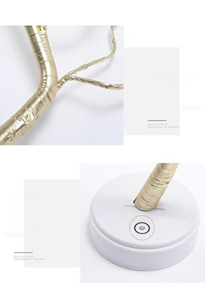 HANGAST Hl-014t1 Dekoratif Ağaç Masa Lambası Pilli Ve Usb Kablosuz Ledli 5v