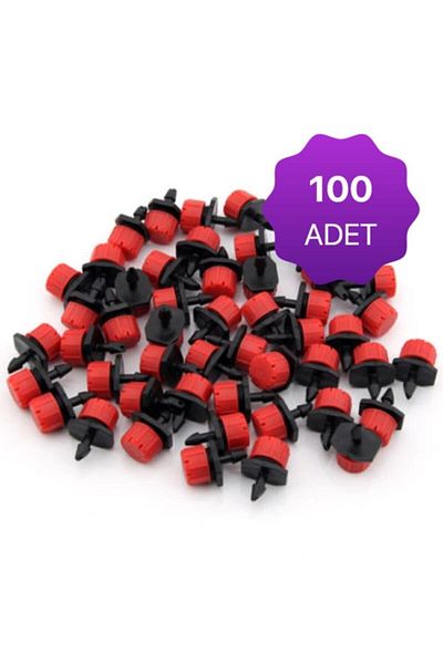 AR Drip Irrigation Flow Adjustable Small Red Dripper 100 Pieces