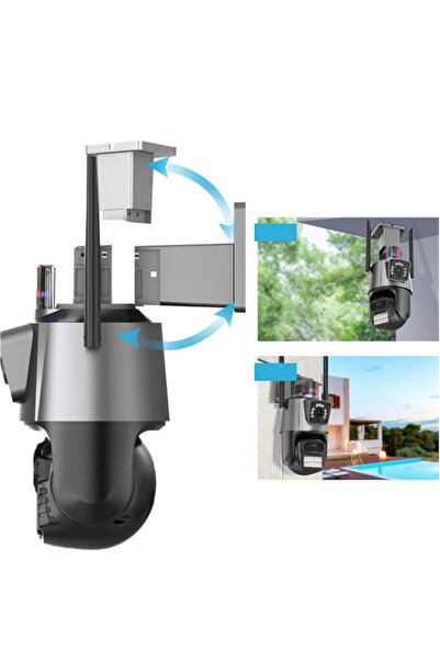 ULTRATEKNO CMR7 8MP PTZ Dış Mekan Full Hd Wifi Kamera Su Geçirmez Hareket Sensörlü Gece Görüşlü IP Kamera
