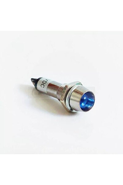 Maflen Gösterge Uyarı Işığı Mavi Ledli 12v Metal 8mm 1 Adet