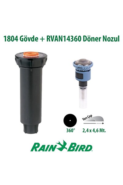 Rainbird Rain Bird RVAN14360 Döner Nozul Tam Tur 2,4 - 4,6 Mt. ve 1804 Profes...