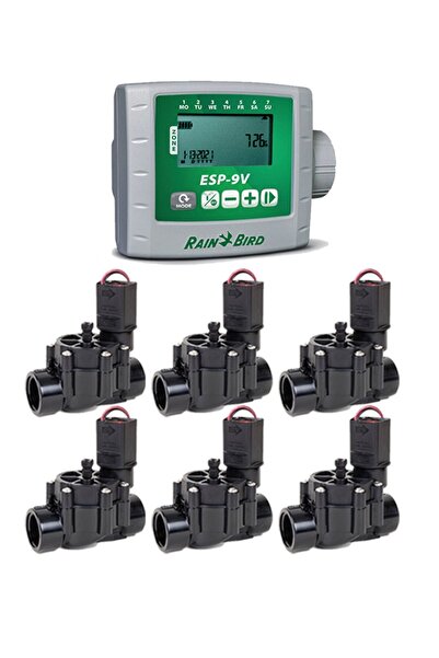 Genel Markalar ESP 9V PİLLİ KONTROL ÜNİTESİ 6 İSTASYON 100 DV 9V SELENOİD VAN...