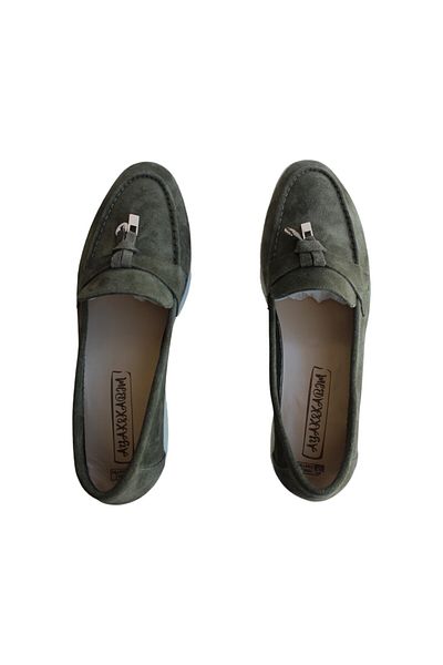 aayak&kabımofficial Khaki Suede Genuine Leather - Casual Women's Shoes