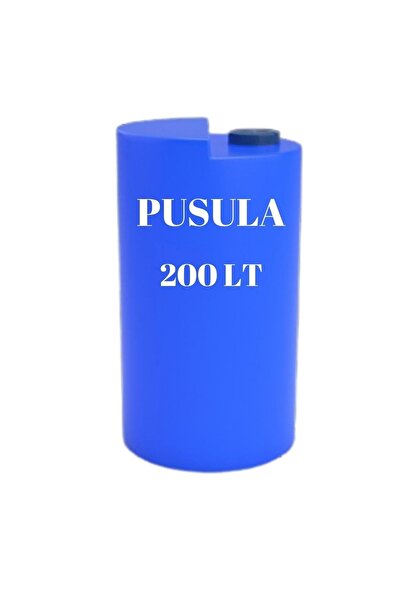 PUSULA SU DEPOLARI Polietilen 200 Lt Dik Mavi Su Deposu / Vanalı