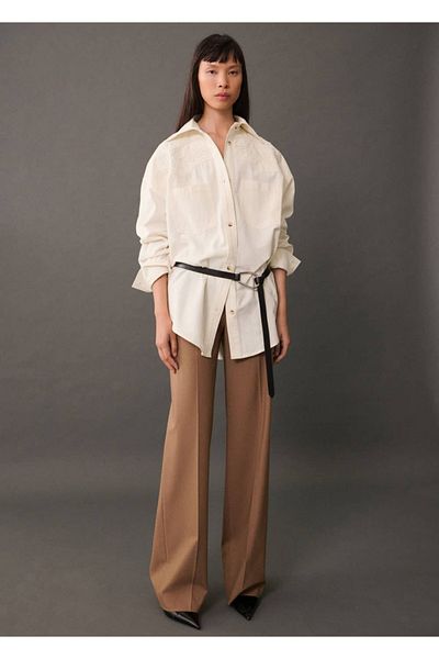 MANGO Woman Decorative Stitched Shirt