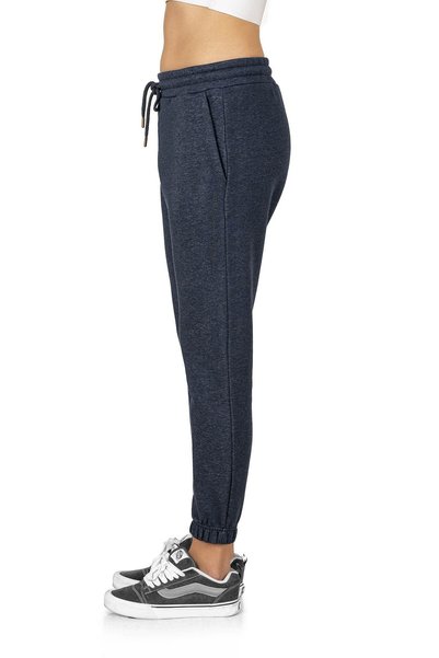 pour la riviere Denim Melange Slim Fit Shredded Winter Jogger Sweatpants Ankle Length