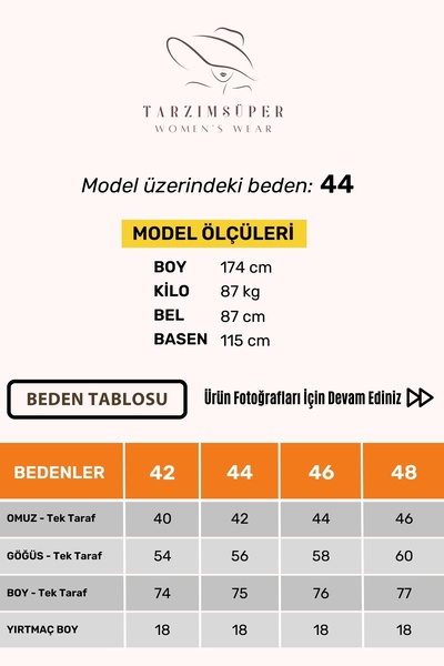 tarzımsüper Plus Size New Season Stretchy Comfort Model Soft Fabric Striped Long Sleeve Two Thread Combed Cotton Tunic