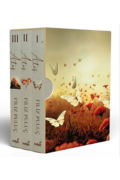 İndigo Kitap Ateş Serisi 3 Kitap Set ( Karton Kapak) Kutulu Set