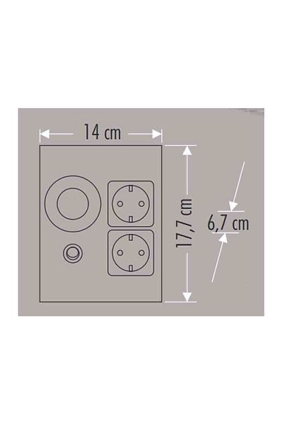 Cata Ct-5109 Triangle Undercounter Socket 1W Daylight Satin Case
