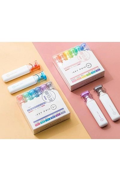 gebzeli Neon Colored Highlighter Set - Pack of 6